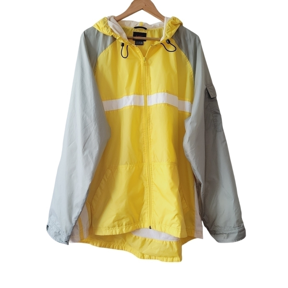Nike Vintage Yellow and Gray Windbreaker Jacket
